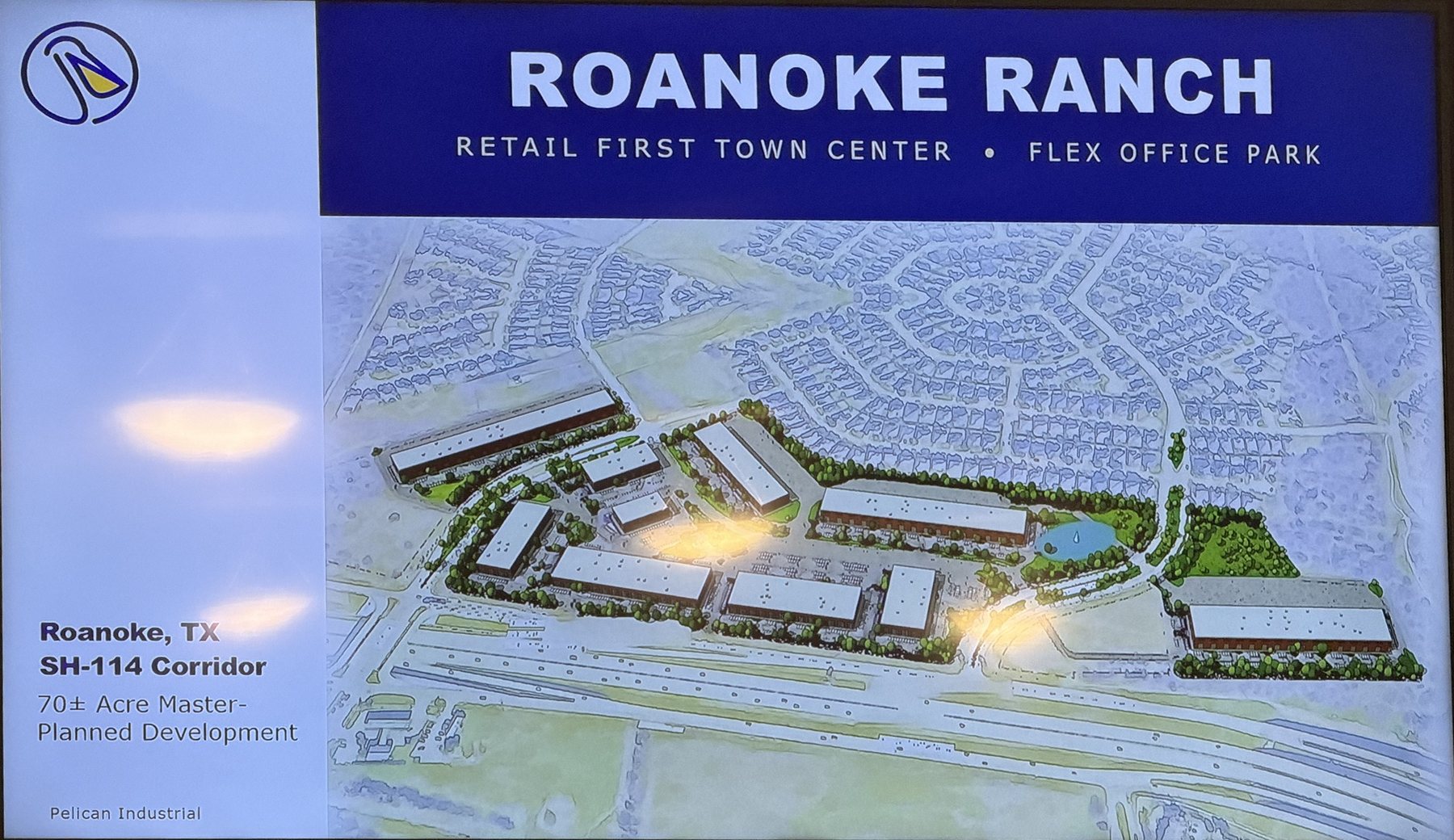 Developer's latest aerial rendering of Roanoke Ranch